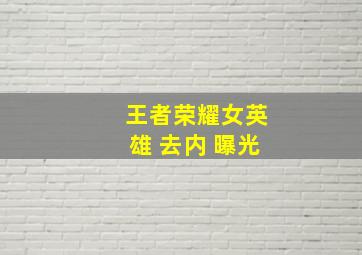 王者荣耀女英雄 去内 曝光